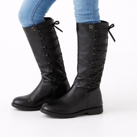 Michael Kors Other - Michael Kors Black Leather Riding Girl’s Boots Size 4